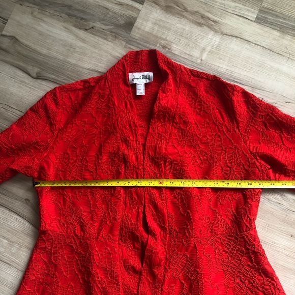 Beautiful Bright Red Joseph Ribkoff Jacket Cardigan - Picture 10 of 10